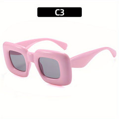 Square Frame Sunglasses Y2K Block Photo Prop Glasses