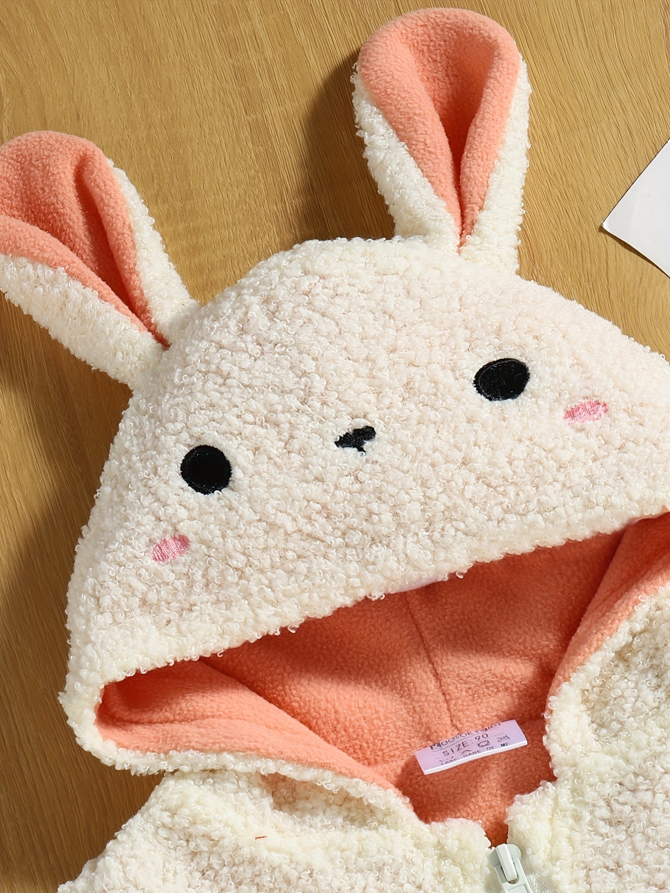 Girls' Fleece Rabbit Ears Hooded Jacket Coat