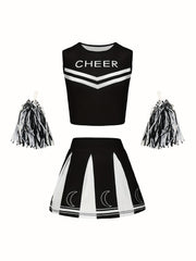 Girls Sleeveless Cheerleader Outfits Halloween Spirit