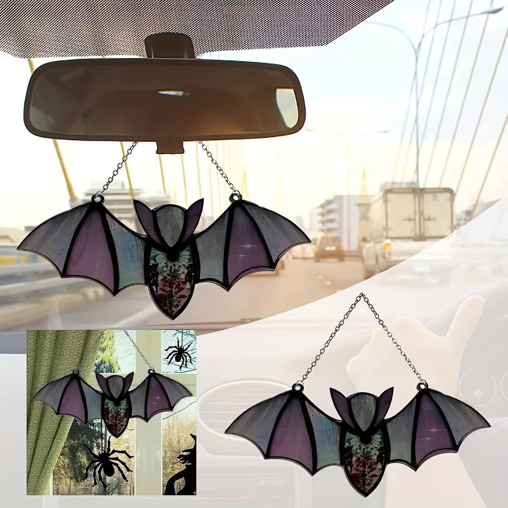 Acrylic Alien Bat Family Wall Decoration Halloween Party Supplies