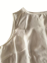  Solid Tank Dress with Pockets