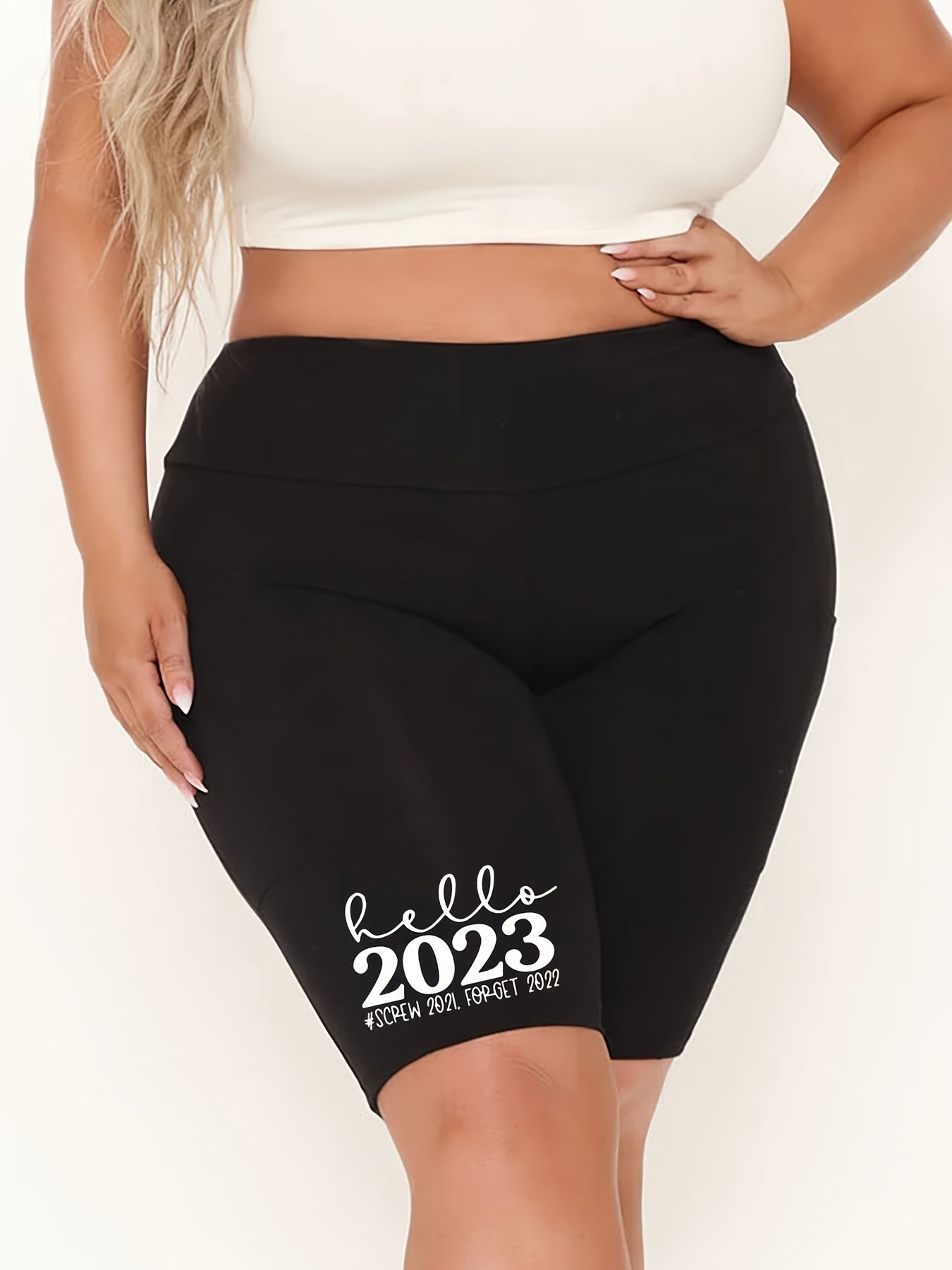  Year Print High Rise Biker Shorts
