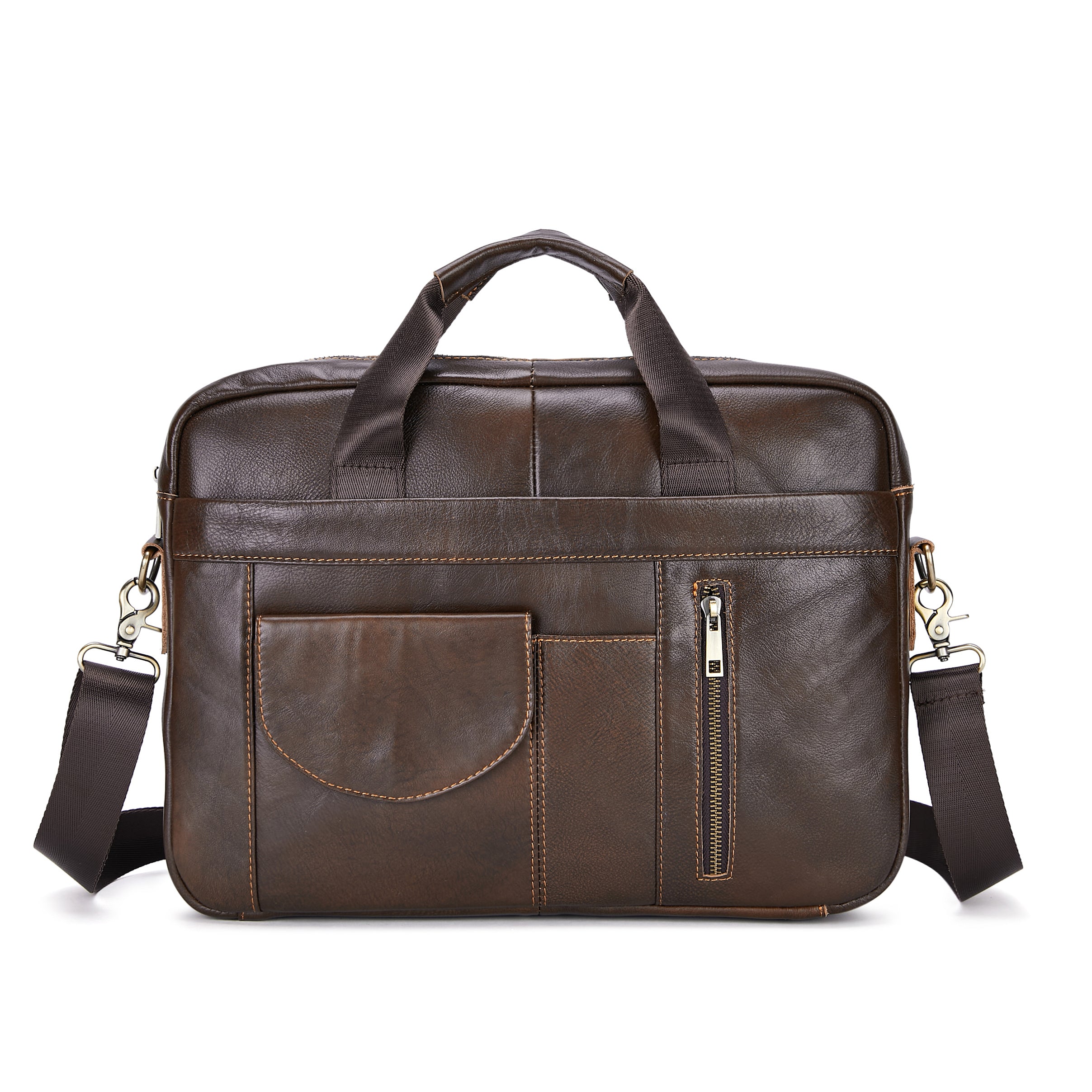 Vintage Leather Men's Bag Top Layer Cowhide Handbag Men's Briefcase