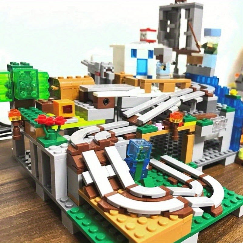Bricks Mine Mountain Cave Slide Building Blocks Toys for Gift