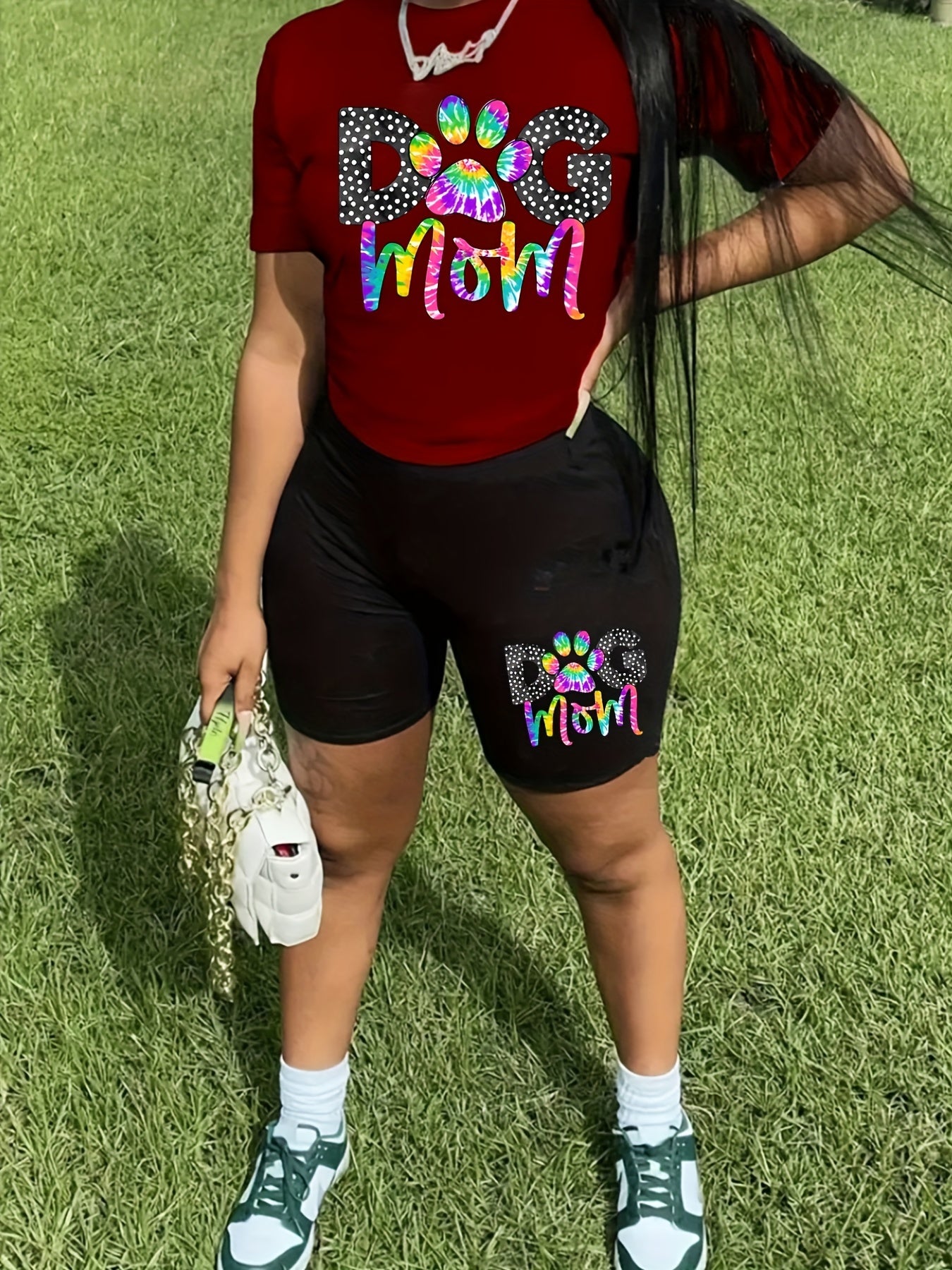  Paw Print Tee & Shorts Set