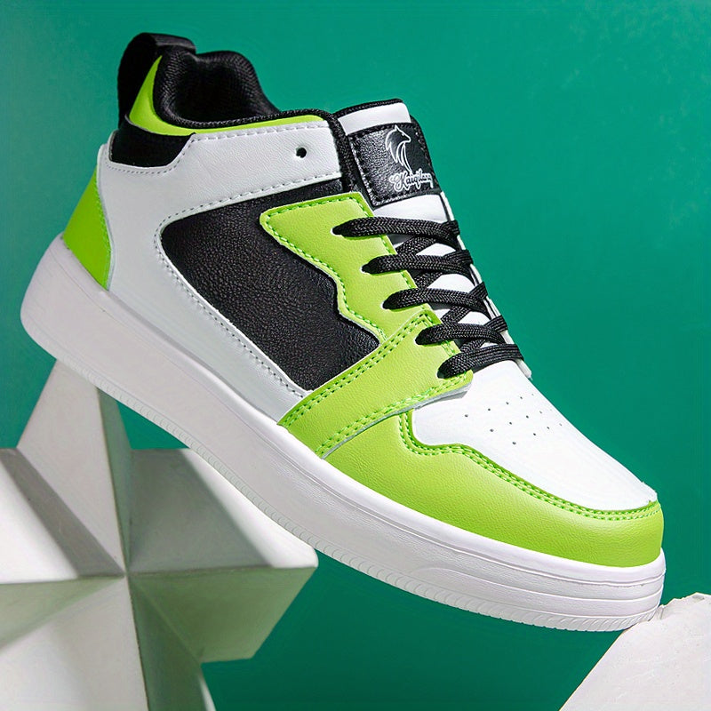 Men's Block Ankle Top Skate Shoes - Non Slip Casual Shoes
