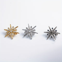Rhinestone Sun Flower Pin Brooch Suit Accessories