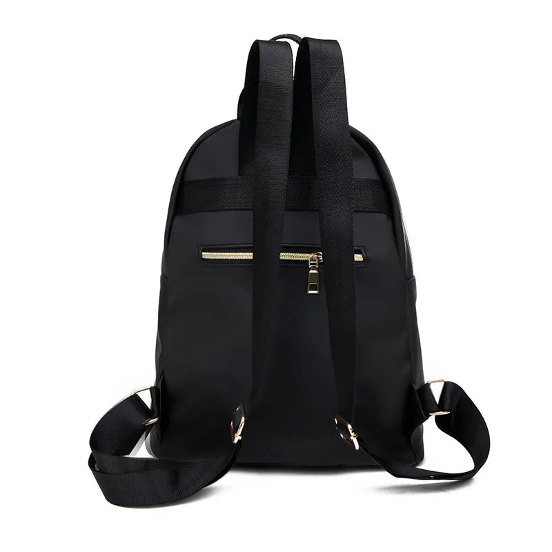 Lady Nylon Travel Backpack Black
