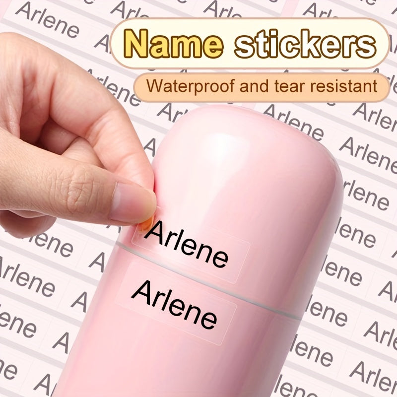 90pcs Personalized Name Sticker Waterproof Office School Stationery Label
