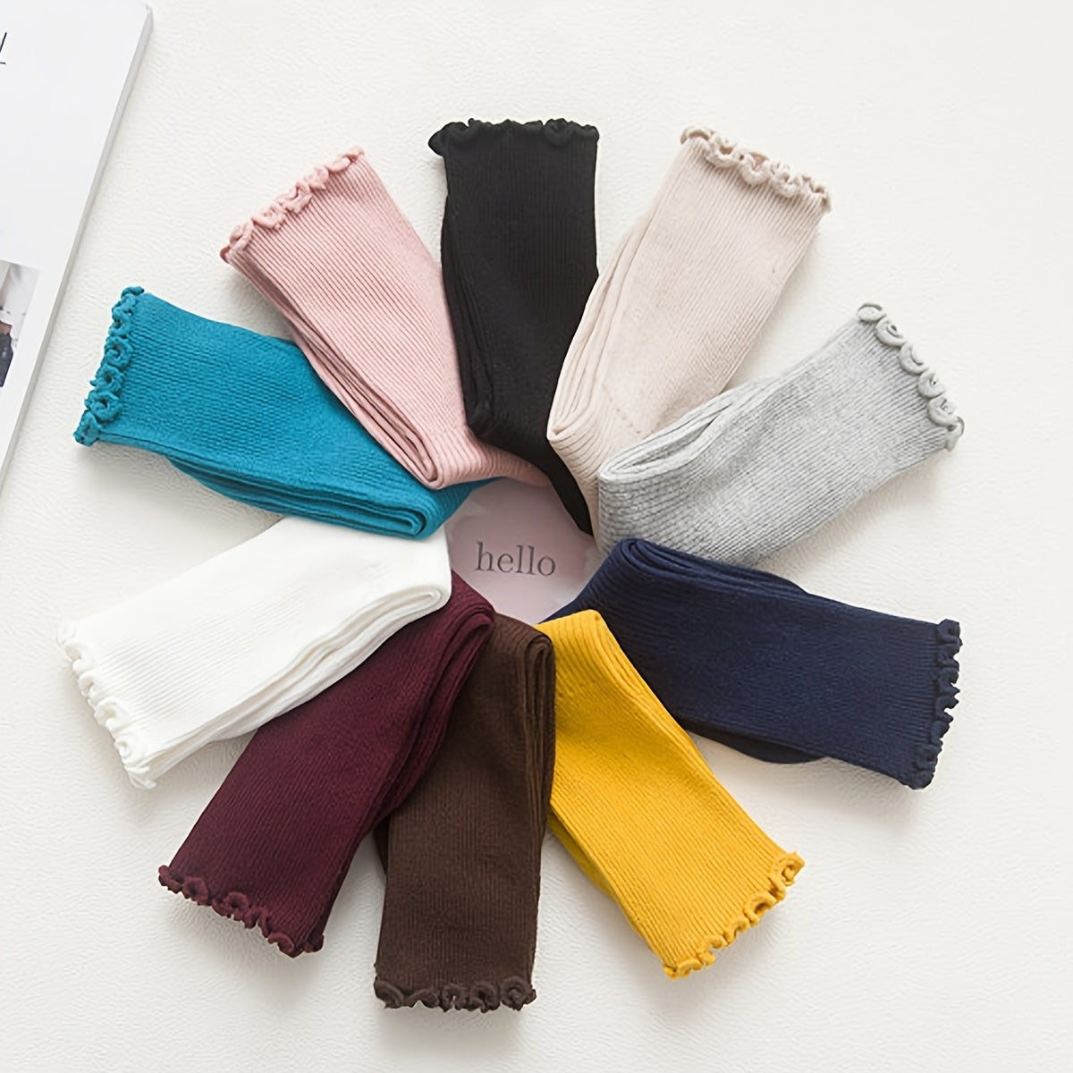 Frilled Mid Tube Socks Women's Stockings & Hosiery