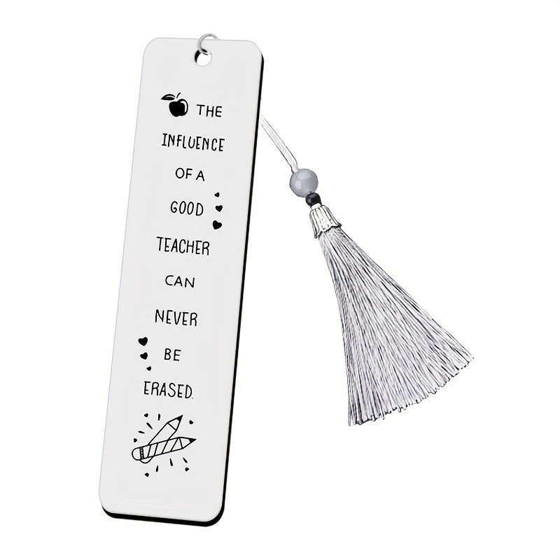 Personalized Stainless Steel Tassel Pendant Bookmark