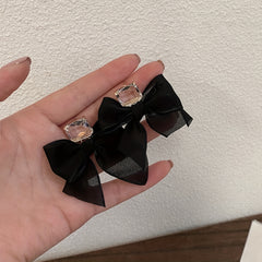 Bow Knot Zircon Stud Earrings Vintage Style Jewelry