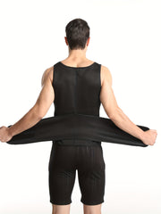 Men's Sweat Resistant Body Shaper Vest with Waist Cincher