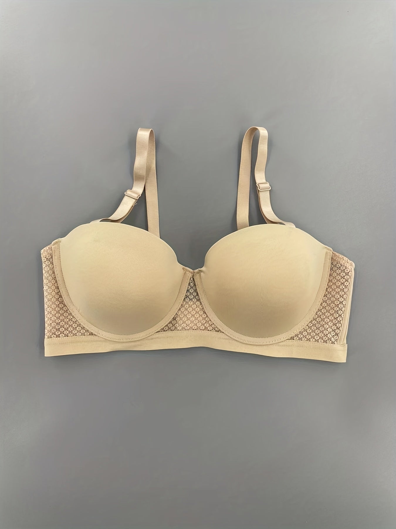 3 Pack Plus Size Strapless Push Up Removable Strap Bra Set