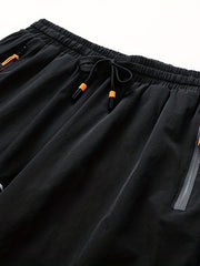 Men's Waves Print Drawstring Basketball Shorts Rapid Drying Gym Clothing