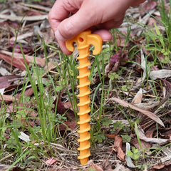 Camping Tent Pegs Set - 12 Ground Nails Stakes - Outdoor Screw Nails Stakes Pegs