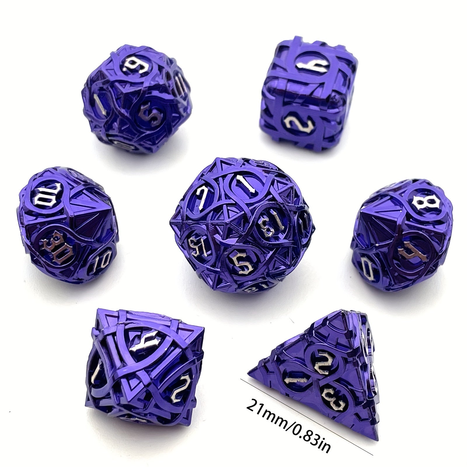 7pcs Solid Metal Dice Maze Sided Desktop Game Drinking Fun Dice