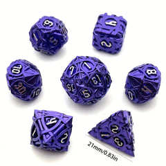 7pcs Solid Metal Dice Maze Sided Desktop Game Drinking Fun Dice