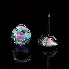 Double Sided Faux Diamond Stud Earrings for Men