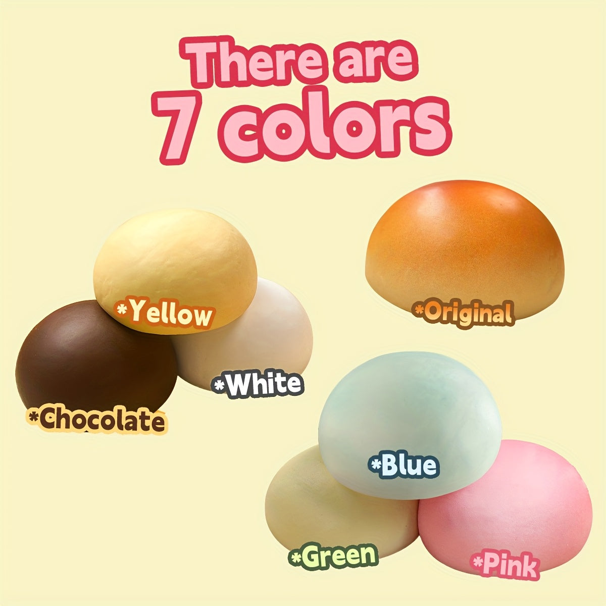 Large 4 13 Squishy Steamed Bun Toy Slow Rising Soft TPU Squeeze Model