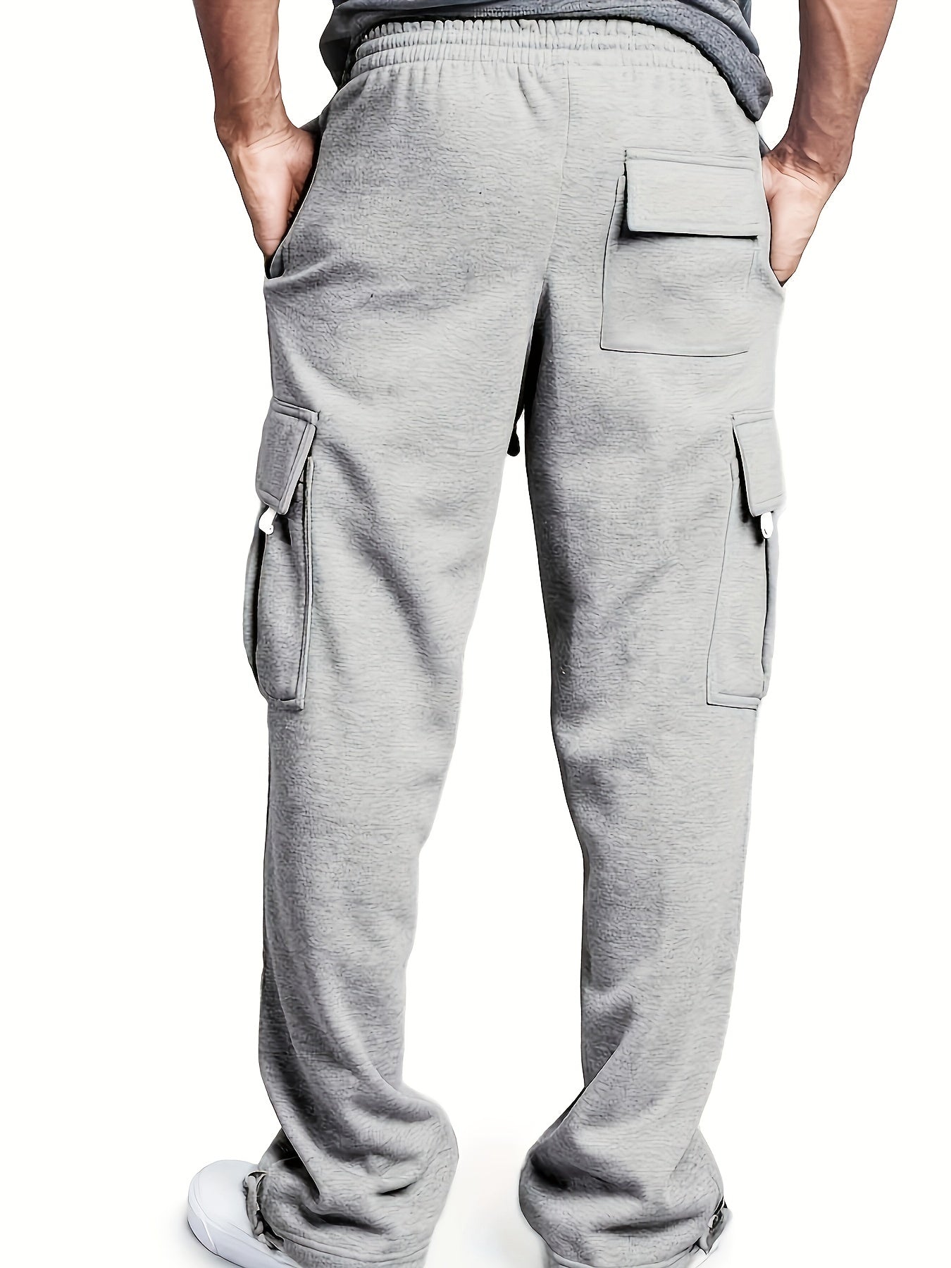 Men's Lightweight Cargo Pants Drawstring Loose Fit