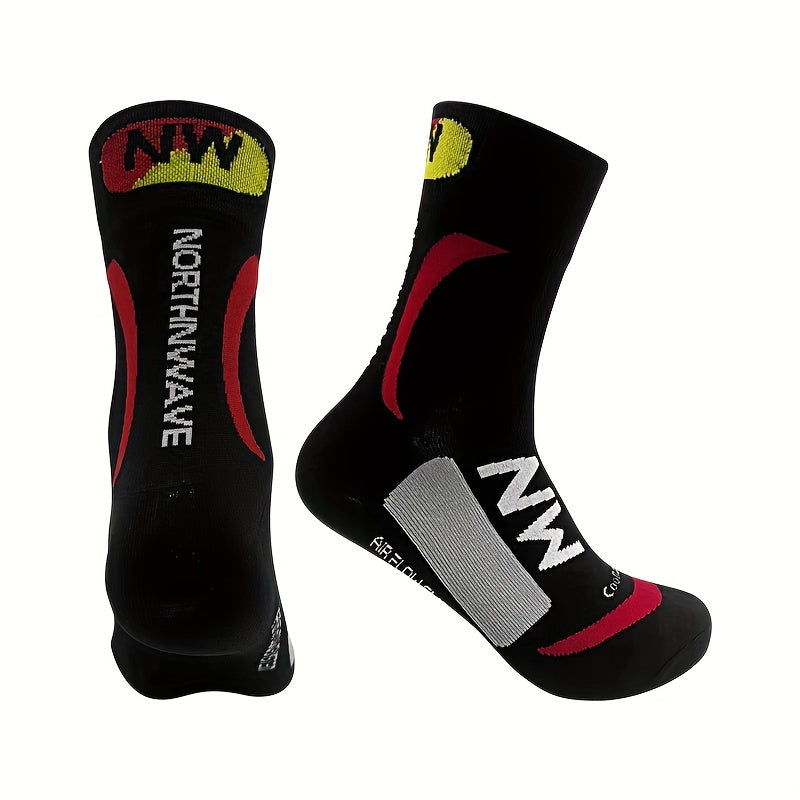 Breathable Mid Calf Cycling Sports Socks Men Women