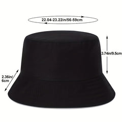 Hip Hop Couple Bucket Hat Unisex Ring Decor Sunscreen Basin Hat