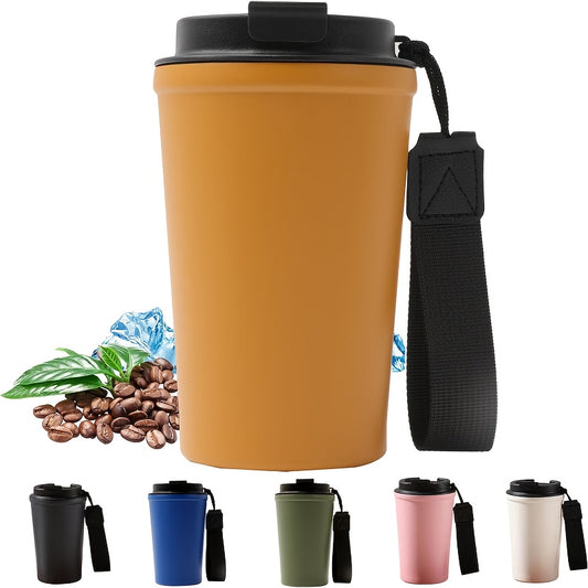 Stainless Steel Travel Mug Insulated Leakproof Lid Carabine