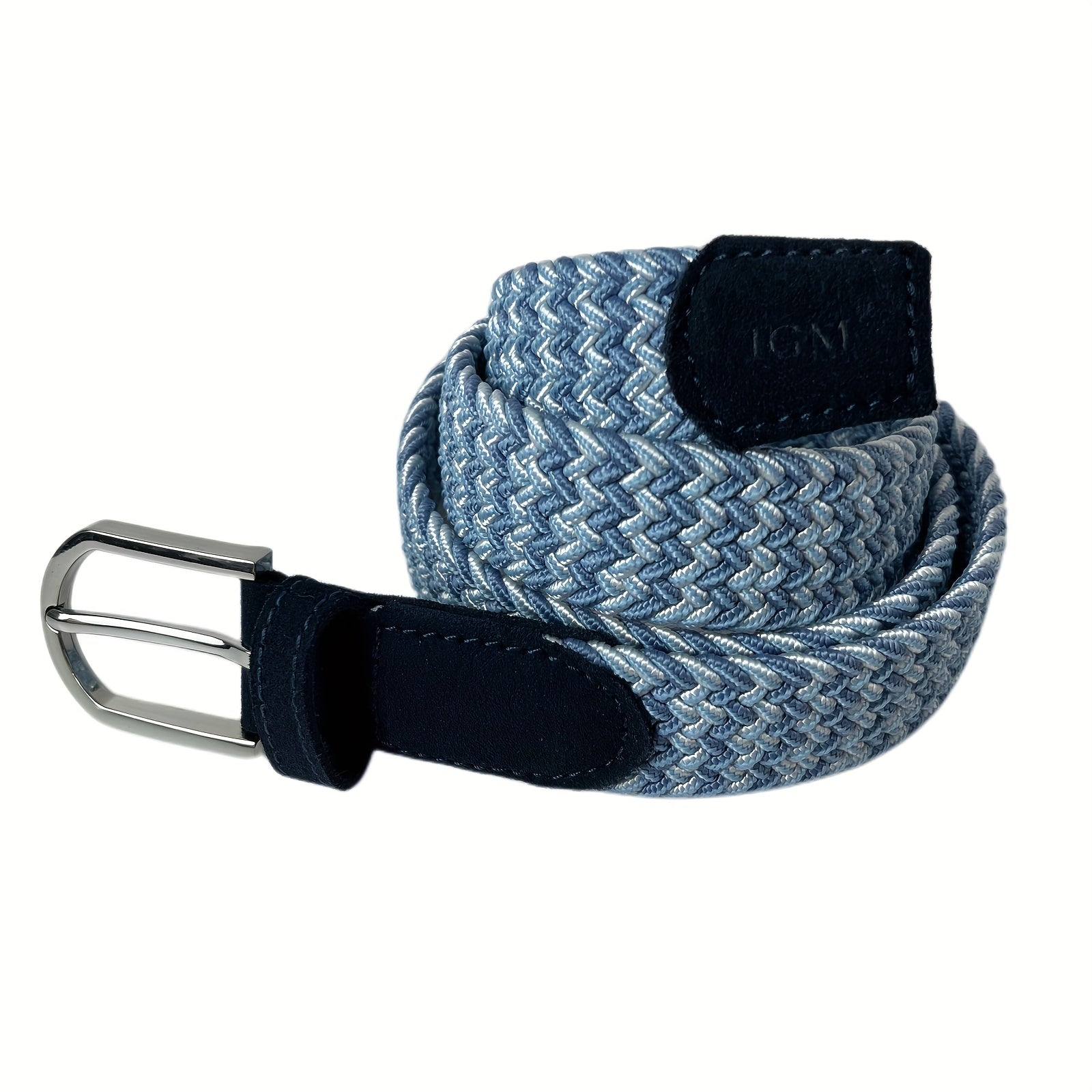 Elastic Braided Belt Pin Buckle Stretch Belt Canvas Waistband