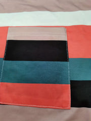 Retro Summer Dress Women's Plus Colorblock Tie Shoulder V Neck