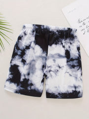 Boys' Tie Dye Printed Beach Shorts