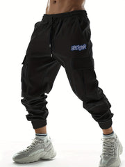 BBSTOMR Letter Print Cargo Pants Men's Joggers