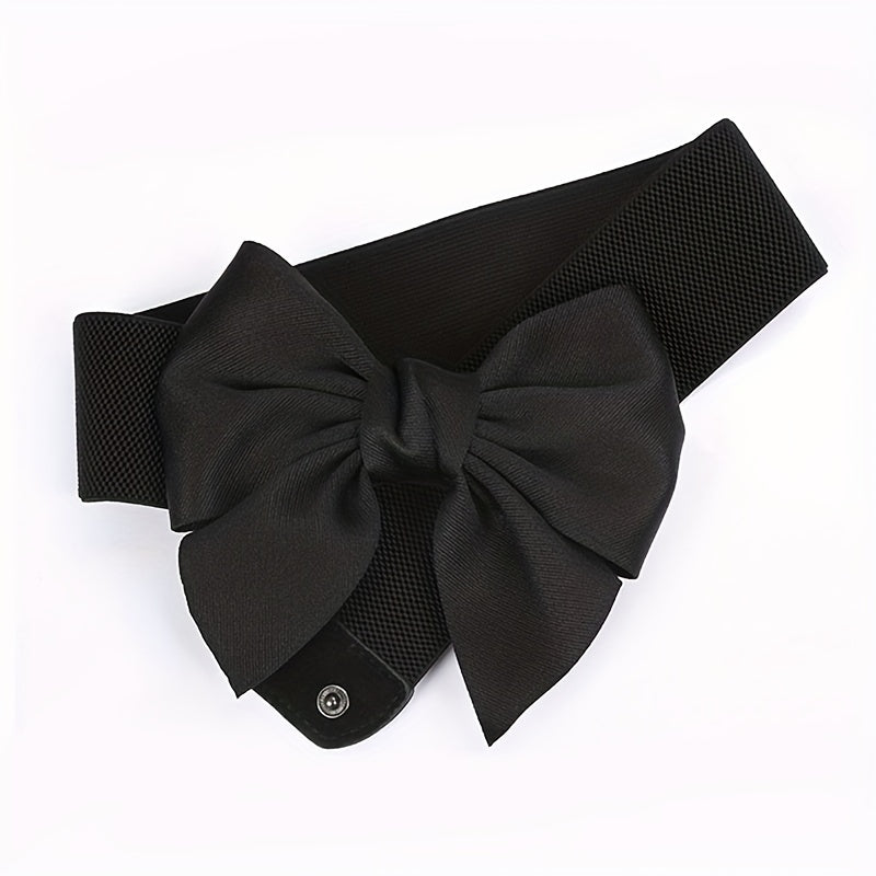 Bowknot Elastic Girdle Women's Waistband Belt Dress Acces