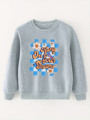 Spooky & Plaid Ghost Crew Neck Top