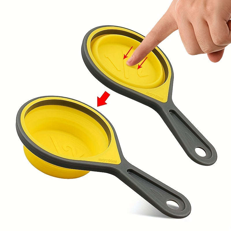 9pcs Collapsible Measuring Cups Set Engraved Metric US Markings