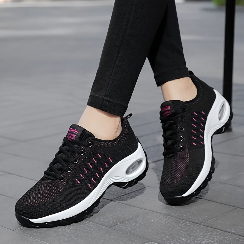 Women's Textured Athletic Running Shoes Air Cushion Lightweight Footwear