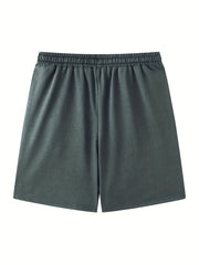 Star Pattern Comfy Shorts Men's Casual Elastic Waist Drawstring Shorts