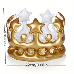 Inflatable Crown Birthday Party Decorations Hat Headwear Queen Headband