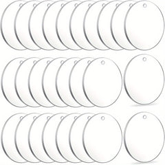 50Pcs Sublimation Acrylic Round Keychain Blanks DIY Heat Transfer Key Chains