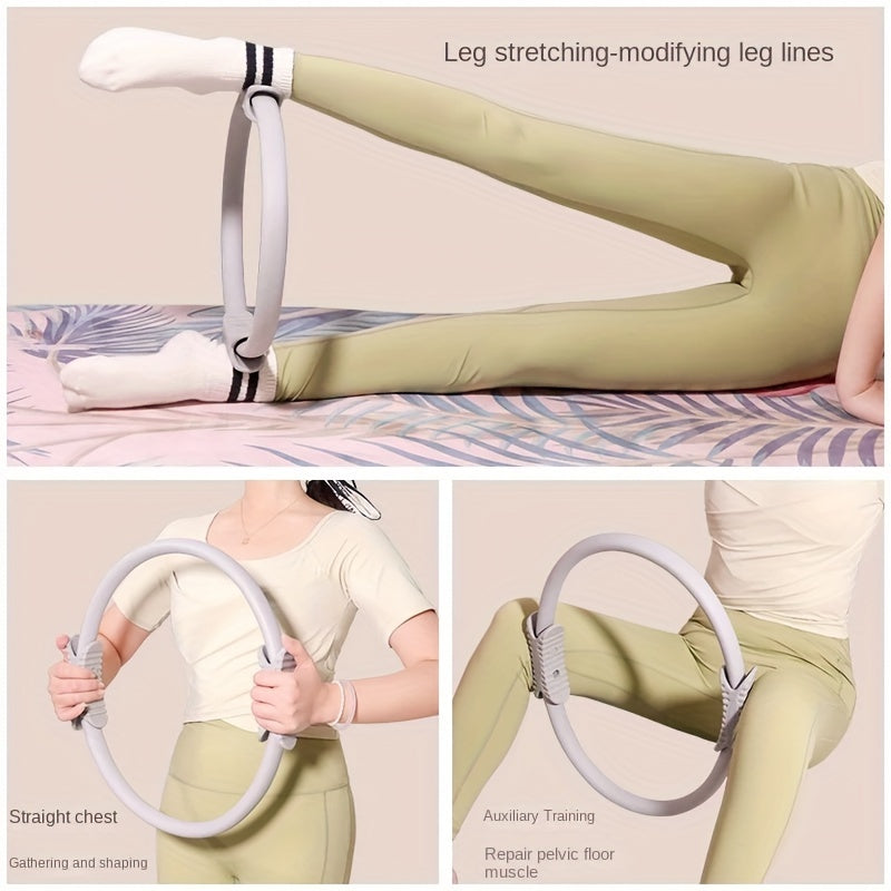 PVC Pilates Yoga Circle With Handles - Polychromatic Yoga Ring for Fitness