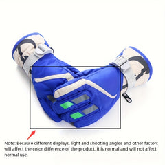 Kids Winter Skiing Gloves Waterproof & Windproof for Outdoor Activities