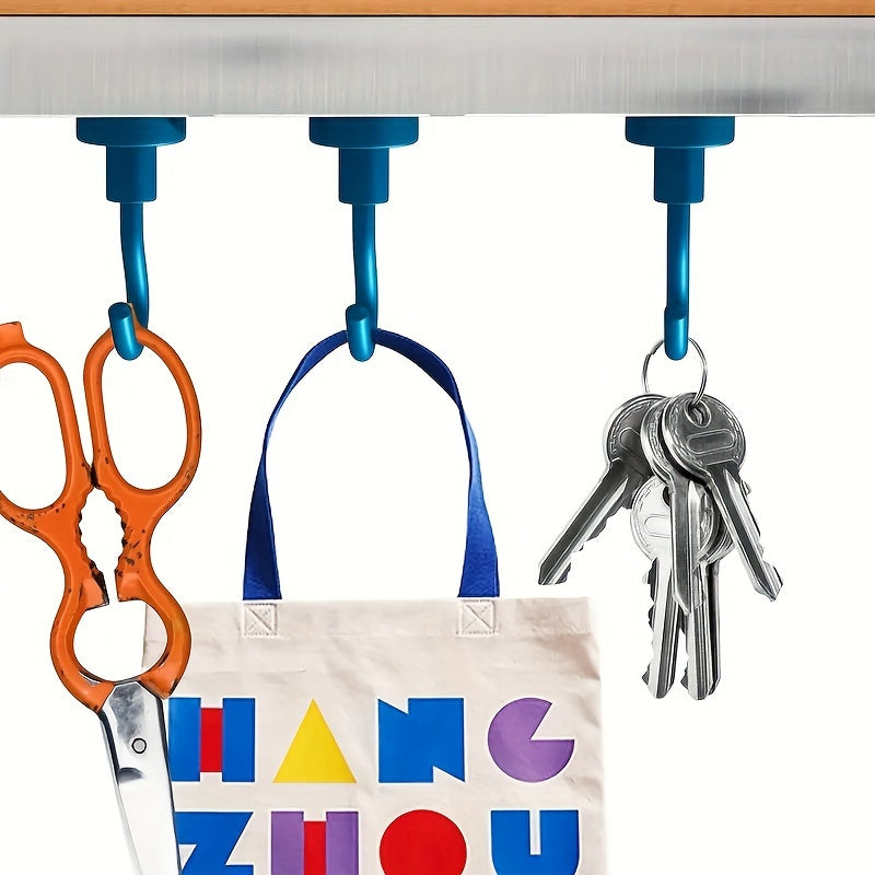4pcs Magnetic Hooks 11.34 KG Pulling Force Various Colors