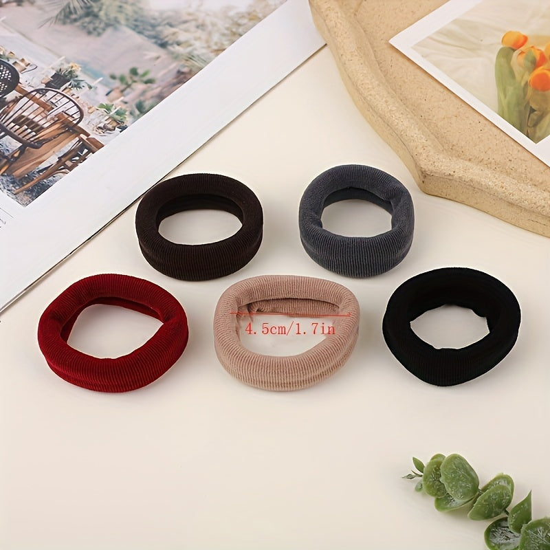 5pcs Minimalist Hair Ties Non Slip Elastic Hair Accessory