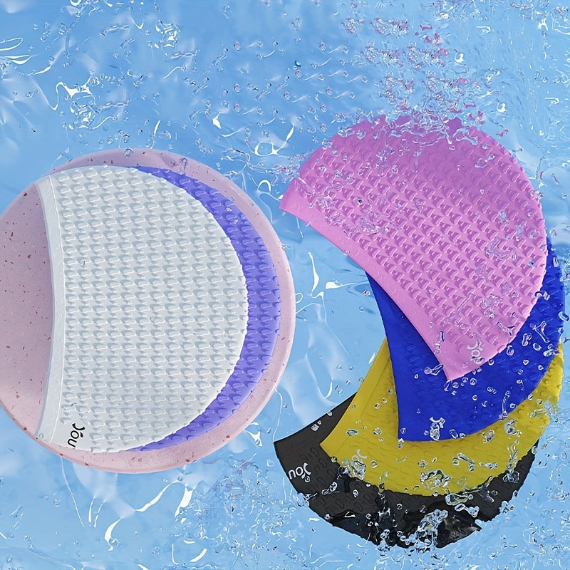 Waterproof Swimming Cap for Women with Ear Protection and Long Hair