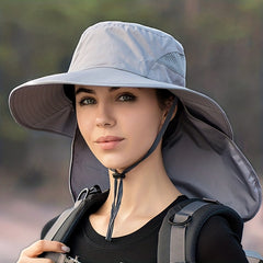 Mesh Sun Hat UV Protection Bucket Hat with Neck Cover