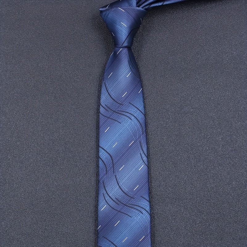 Polyester Stripe Tie Business Necktie For Men