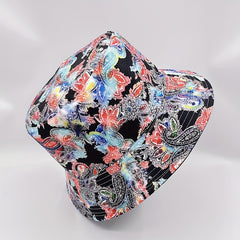 Vintage Paisley Print Bucket Hat Reversible Lightweight Sun Hat for Women Men