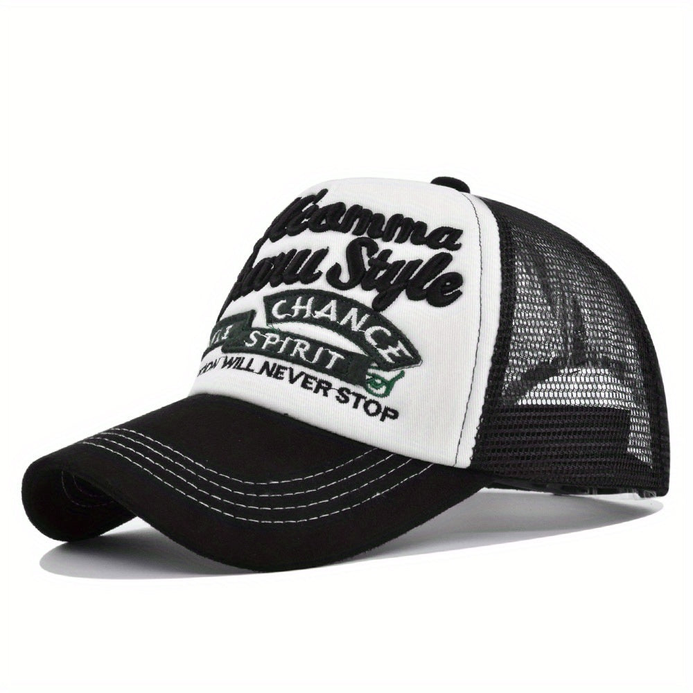 Letter Embroidery Patch Baseball Cap Trucker Hat