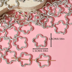 50pcs Pentagram Piercing Beaded Partition Beads Accessories
