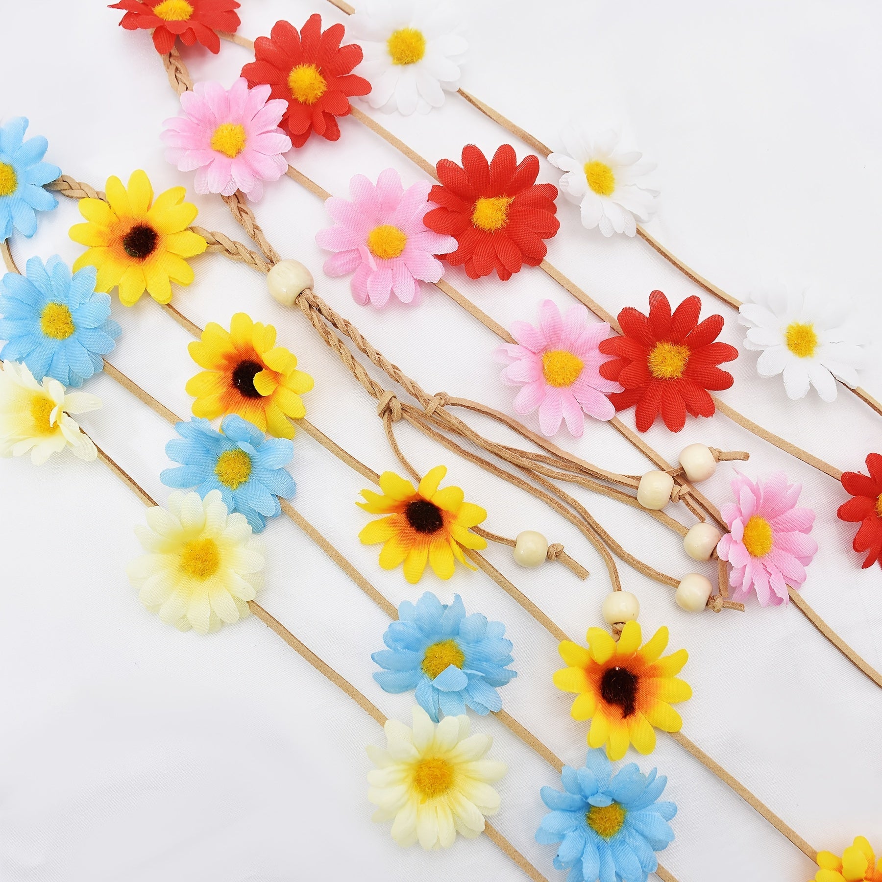 Boho Daisy Hair Rope Hippie Style Headband Women